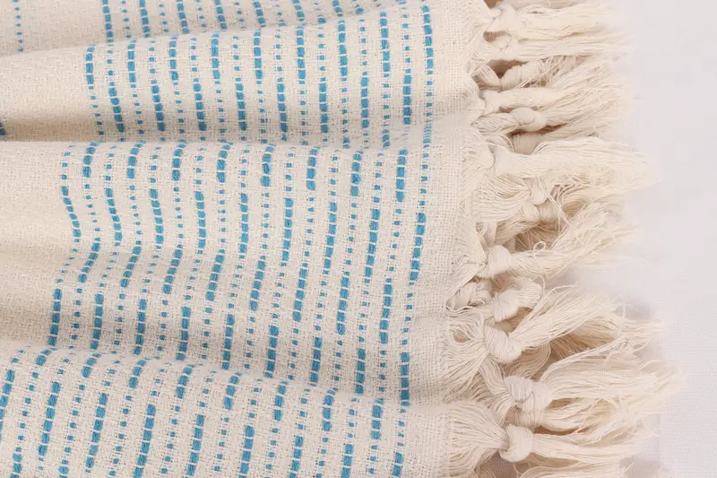 Bachelorette Large Towel, Woven Throw Blanket, Organic Throw, Throw Blanket, Bridesmaid Gifts, 98x92 Cotton Striped Design Towel, Boyfriend Gift - 8