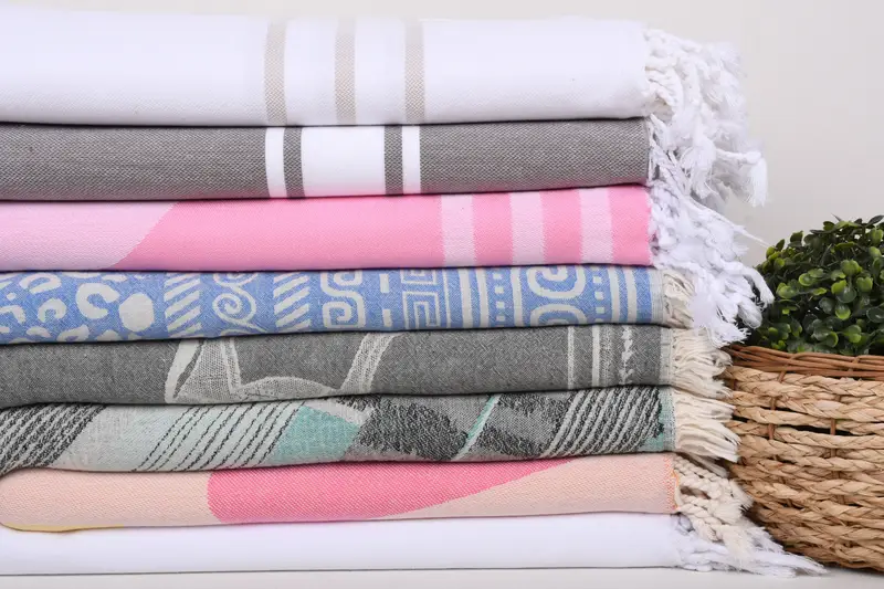 70x40 Cotton Set of 8 Towel, House Warming Gift, Organic towel, Bridal Shower Gift, Gym Towel, Unique Wedding Gift, Guest Towel, Wedding Favors - 2
