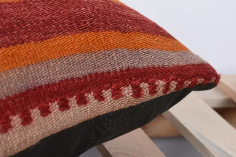 Interior Designer Pillow, 12x24 Red Pillow, Boho Pillow Sham Cover, Kilim Cushion Sham, Bolster Throw Cushion Case, Cushion Case - 7