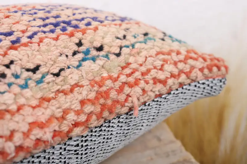 Boho Pillow Sham Cover, Cushion, 8x16 Blue Pillow Case, Nomadic Cushion Case, Christmas Cushion, Throw Kilim Pillow, Vintage Kilim Throw Pillow - 6