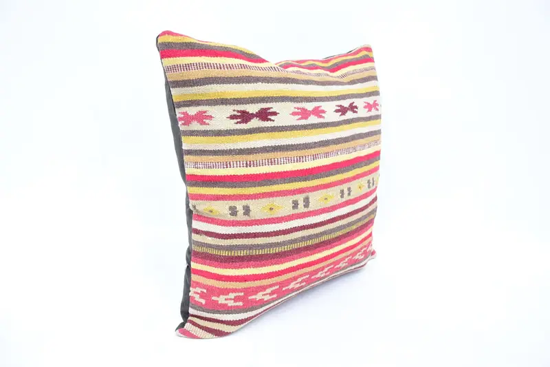 Pillow Sham, Turkish Rugs Cushion, Outdoor Cushion Case, Ethnical Kilim Rug Pillow, 20x20 White Pillow Case, Boho Pillow, Turkish Pillow - 3