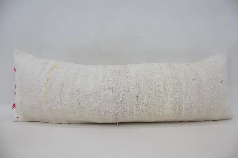 Couch Pillow Case, One Of A Kind Cushion Case, Pillow Case, Pillow for Couch, 16x48 White Pillow Case, Pillow for Sofa, Vintage Kilim Pillow - 4