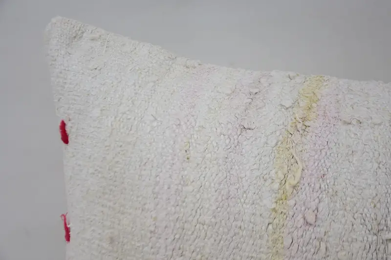 Couch Pillow Case, One Of A Kind Cushion Case, Pillow Case, Pillow for Couch, 16x48 White Pillow Case, Pillow for Sofa, Vintage Kilim Pillow - 2