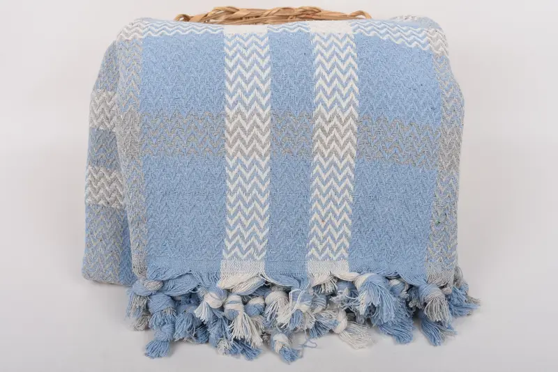 Turkish Cotton Throw Blanket, Woven Throw Blanket, 90x80 Cotton Striped Towel, Bachelorette Party Favors, Gift For Mom, Throw Blanket Couch - 5