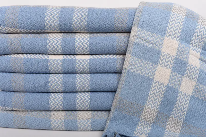 Turkish Cotton Throw Blanket, Woven Throw Blanket, 90x80 Cotton Striped Towel, Bachelorette Party Favors, Gift For Mom, Throw Blanket Couch - 2
