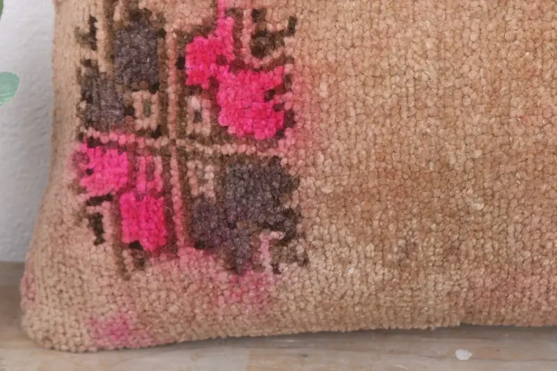 Outdoor Patio Cushion Case, Crochet Pattern Pillow Case, 12x20 Brown Pillow Sham, Pillow Sham, Kilim Cushion Sham, Pillow for Sofa, Antique Pillows - 3