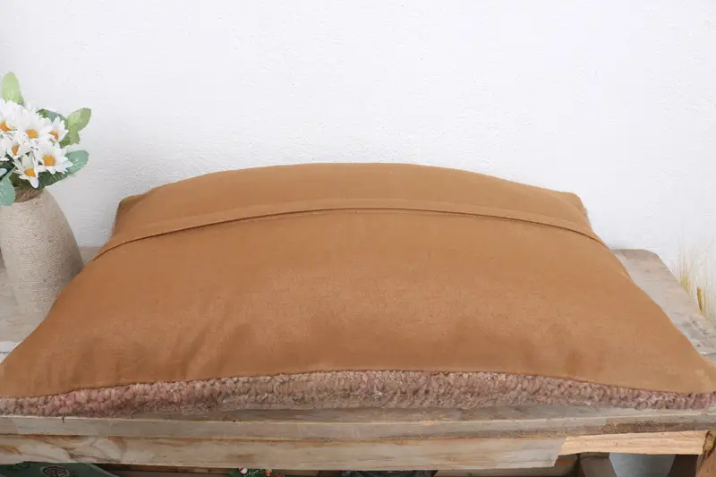 Outdoor Patio Cushion Case, Crochet Pattern Pillow Case, 12x20 Brown Pillow Sham, Pillow Sham, Kilim Cushion Sham, Pillow for Sofa, Antique Pillows - 7