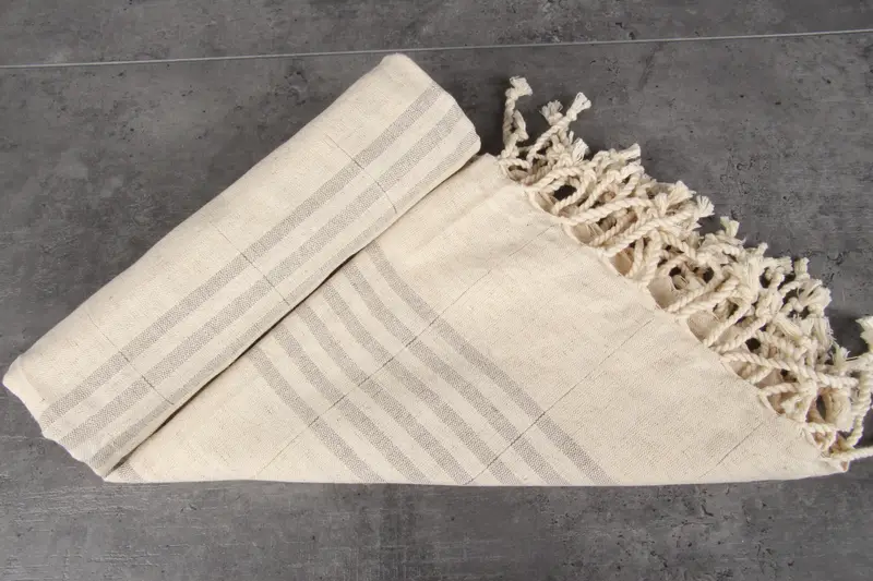 70x40 Linen Striped Towel, Cotton towel, Beach Towel Bulk, Yoga Towel, Bridesmaid Gift Towel, Bachelorette Party Favors Beach, Organic towel - 7