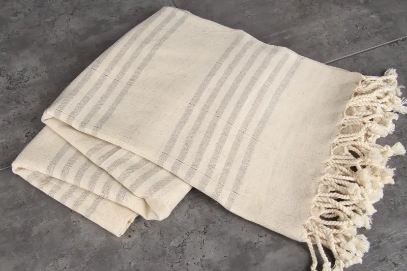 70x40 Linen Striped Towel, Cotton towel, Beach Towel Bulk, Yoga Towel, Bridesmaid Gift Towel, Bachelorette Party Favors Beach, Organic towel - 5
