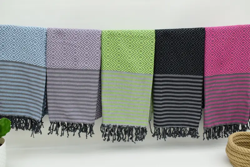 Travel Towel, 70x40 Cotton Diamond Towel, Monogram Turkish Towel, Merry Christmas Gifts, Guest Towel, Personalized Wedding Gift, Personalized Gift - 8