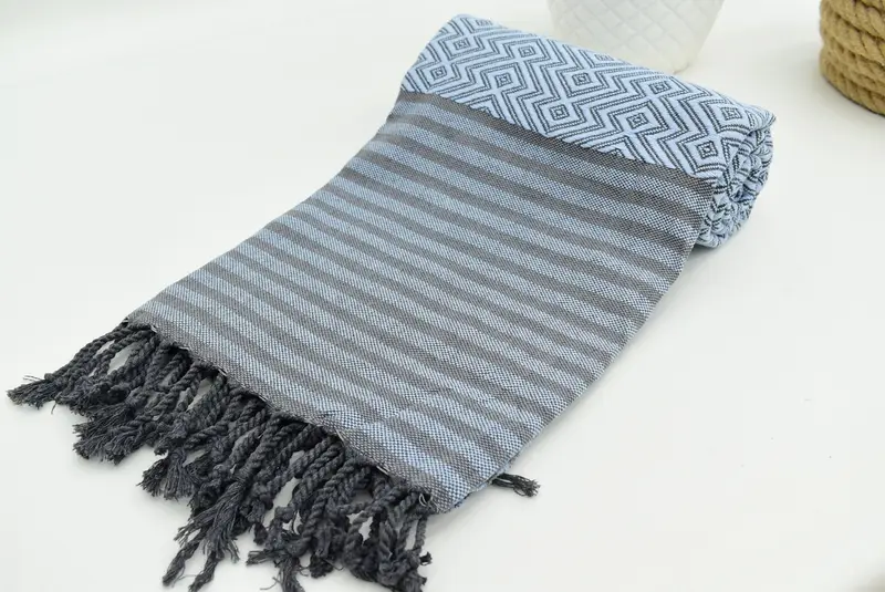 Travel Towel, 70x40 Cotton Diamond Towel, Monogram Turkish Towel, Merry Christmas Gifts, Guest Towel, Personalized Wedding Gift, Personalized Gift - 6