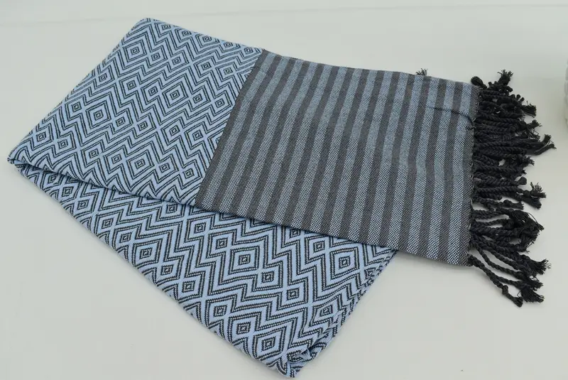 Travel Towel, 70x40 Cotton Diamond Towel, Monogram Turkish Towel, Merry Christmas Gifts, Guest Towel, Personalized Wedding Gift, Personalized Gift - 3