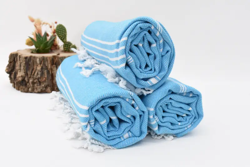 Bridesmaid Gift, Quick-dry towel, 70x40 Cotton Striped Towel, Handwoven Turkish bath towel, Boyfriend Christmas Gift, Quick-Dry Beach Towel - 7