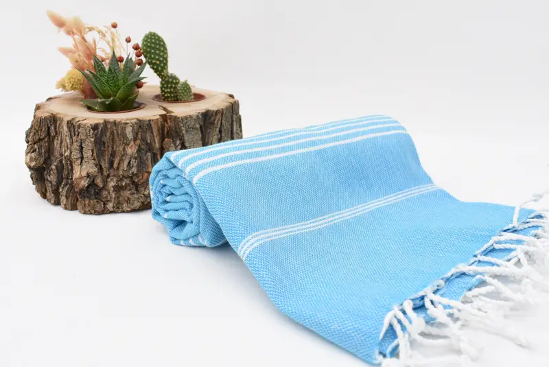 Bridesmaid Gift, Quick-dry towel, 70x40 Cotton Striped Towel, Handwoven Turkish bath towel, Boyfriend Christmas Gift, Quick-Dry Beach Towel - 8
