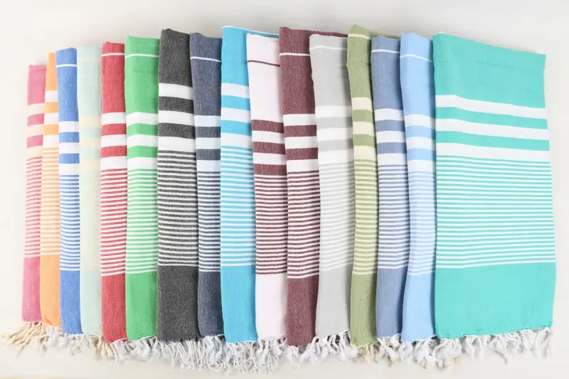 Bachelorette Favors Beach, Travel Towel, Organic Turkish towel, Bridal Shower Gifts, Quick-dry peshtemal, 70x40 Cotton Striped Towel, Wedding Gift - 4