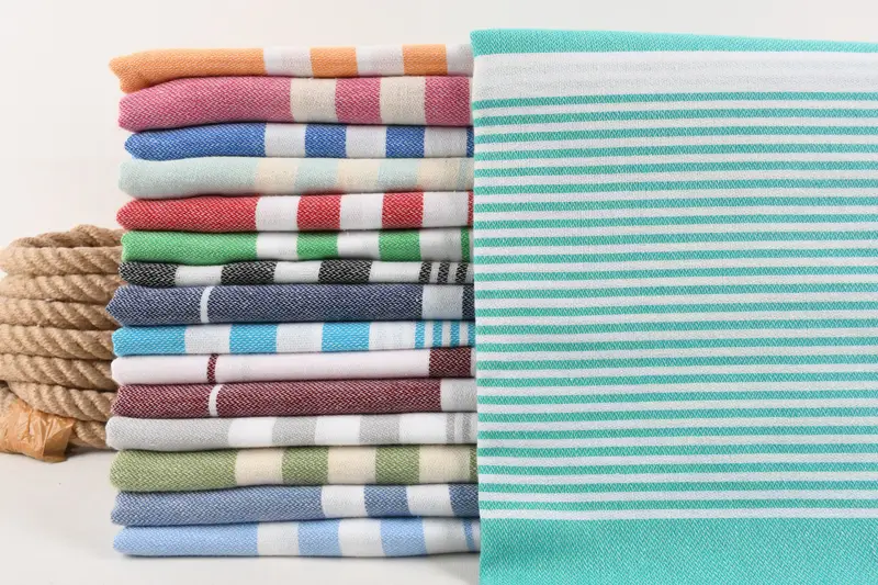 Bachelorette Favors Beach, Travel Towel, Organic Turkish towel, Bridal Shower Gifts, Quick-dry peshtemal, 70x40 Cotton Striped Towel, Wedding Gift - 1
