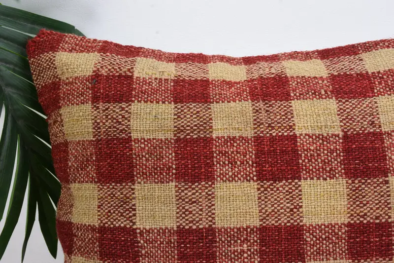 Ethnical Kilim Rug Pillow, Luxury Cushion, Handmade Kilim Cushion, Turkish Kilim Pillow, Cushion Cover, 12x12 Red Cushion, Customized Pillow Case - 2