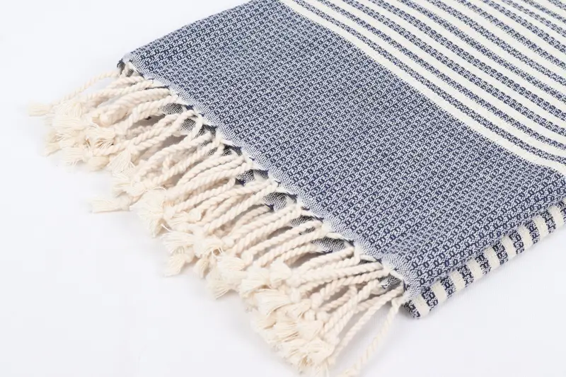 Decorative Towel, Soft towel, Large Turkish Towel, 68x40 Cotton Striped Towel, Embroidered Beach Towel, Bachelorette Party Decorations, Family Gift - 7