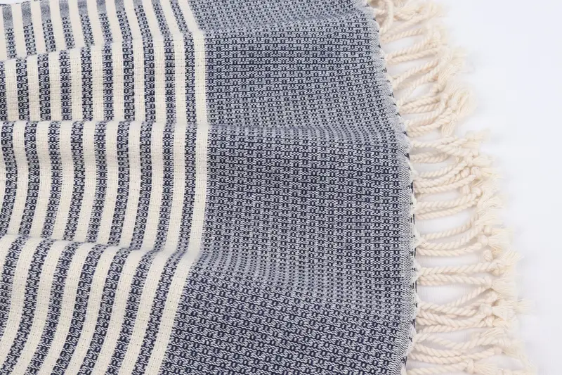 Decorative Towel, Soft towel, Large Turkish Towel, 68x40 Cotton Striped Towel, Embroidered Beach Towel, Bachelorette Party Decorations, Family Gift - 8