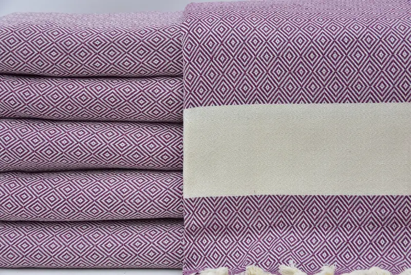 Turkish Cotton Throw Blanket, Monogram Blanket, Halloween Gifts, Personalized Gifts, 92x80 Cotton Diamond Towel, Turkish Blanket, Turkish Bedspread - 4