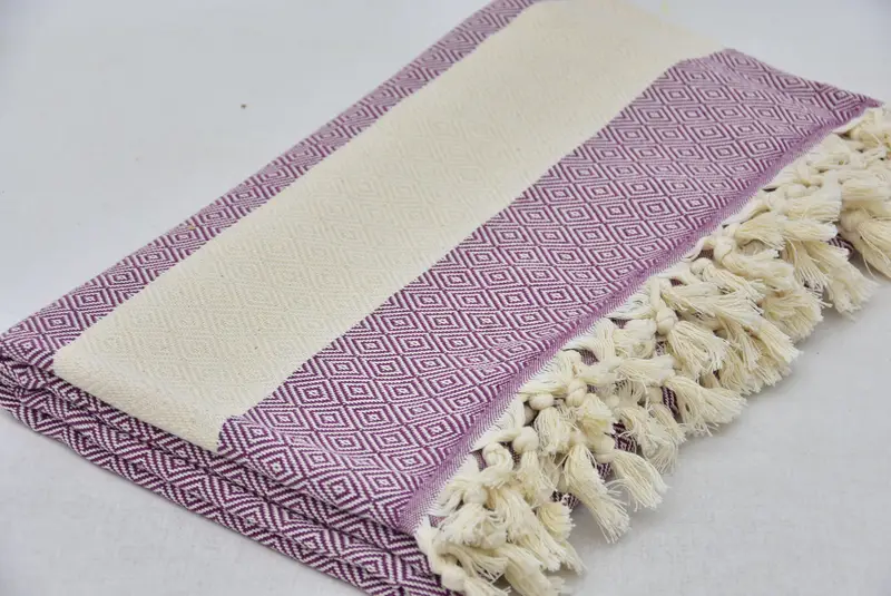 Turkish Cotton Throw Blanket, Monogram Blanket, Halloween Gifts, Personalized Gifts, 92x80 Cotton Diamond Towel, Turkish Blanket, Turkish Bedspread - 5