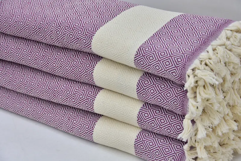 Turkish Cotton Throw Blanket, Monogram Blanket, Halloween Gifts, Personalized Gifts, 92x80 Cotton Diamond Towel, Turkish Blanket, Turkish Bedspread - 2