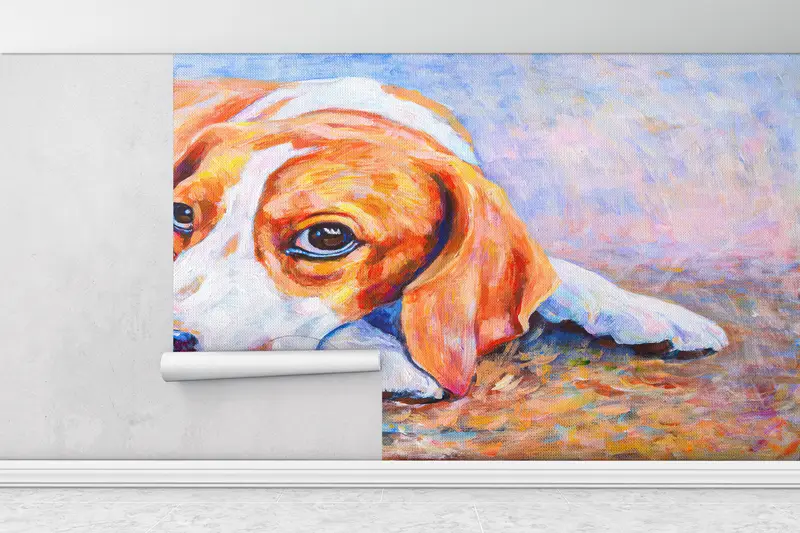 Modern Wall Painting, Modern Wall Paper, Paper Wall Art, Wall Paper Peel and Stick, , Contemporary Mural, Oil Painting Print, - 4