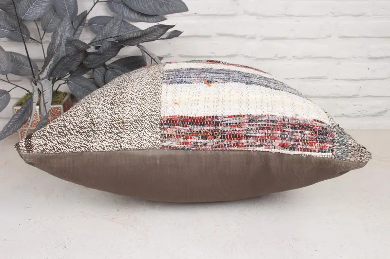 Pillow Cover, Handmade Kilim Cushion, 20x20 Rainbow Cushion, Bohemian Cushion Cushion Cover, Turkish Kilim Pillow, Gift Pillow - 5