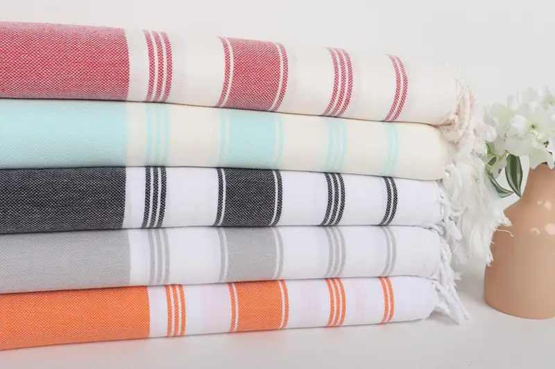 Bridesmaid Gifts, Custom Bath Towel, Spa Gift, Yoga Towel, Custom Wedding Gifts, 70x40 Cotton Striped Towel, Quick-dry peshtemal, Cute Beach Towel - 2