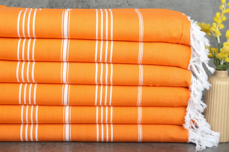 Personalized Turkish Beach Towel Organic Cotton Beige, 70x40 Inches