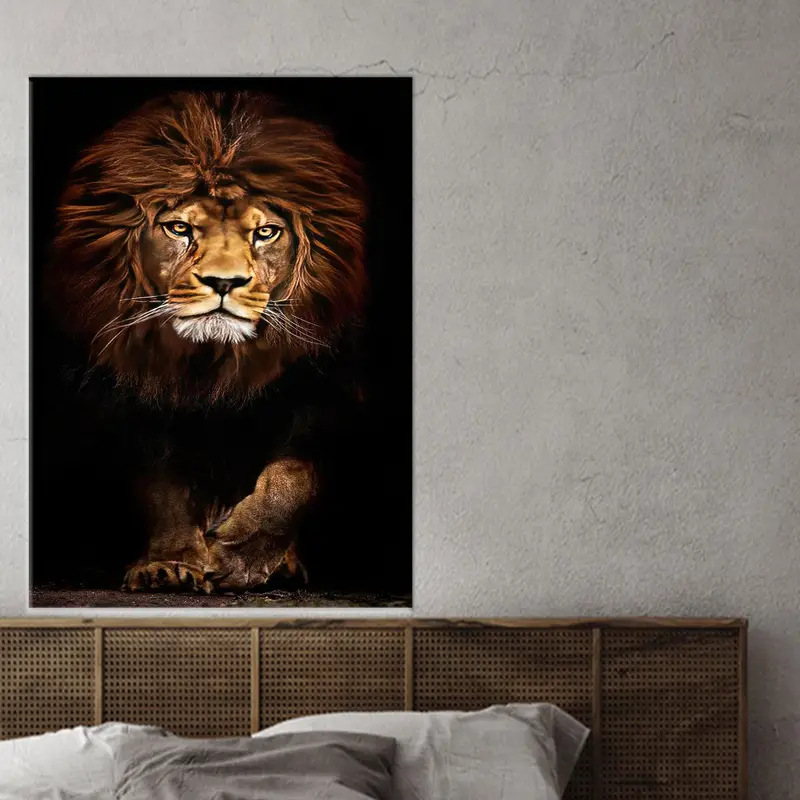 Yaban Hayatı Kanvas Tablo: Man Cave için Modern Hayvan Sanatı