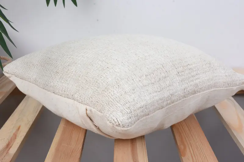 Decorative Pillow Case, 12x12 White Cushion, Interior Designer Pillow, Turkish Corner Pillow Sham, Gift Pillow, Kilim Pillow, Cushion Cover - 6