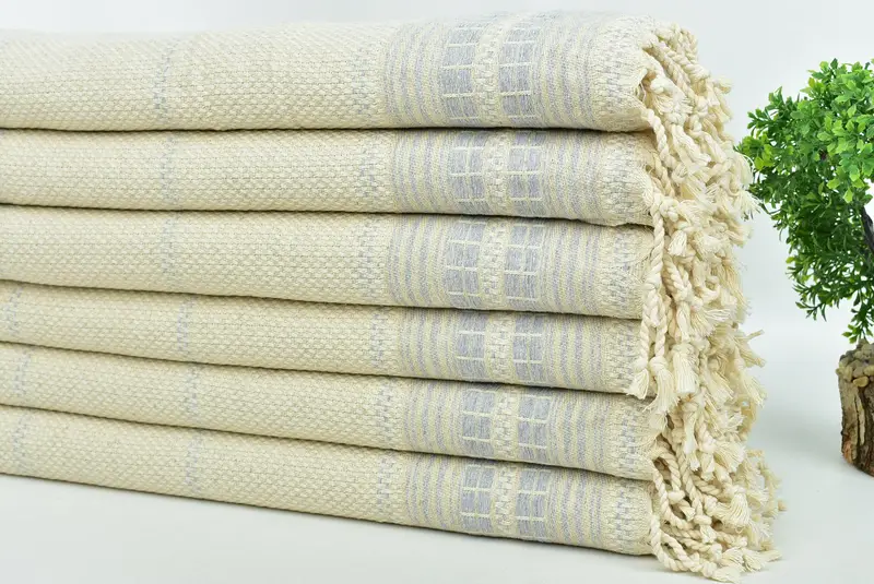 Kişiselleştirilmiş Mutfak Havlusu, Küçük Banyo Havluları, Kişiselleştirilmiş Nedime Hediyesi, 40x20 Keten Çizgili Havlu, Konuk Havlu, Kişiselleştirilmiş Yemek Havlusu - 3