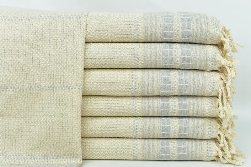Kişiselleştirilmiş Mutfak Havlusu, Küçük Banyo Havluları, Kişiselleştirilmiş Nedime Hediyesi, 40x20 Keten Çizgili Havlu, Konuk Havlu, Kişiselleştirilmiş Yemek Havlusu - 1