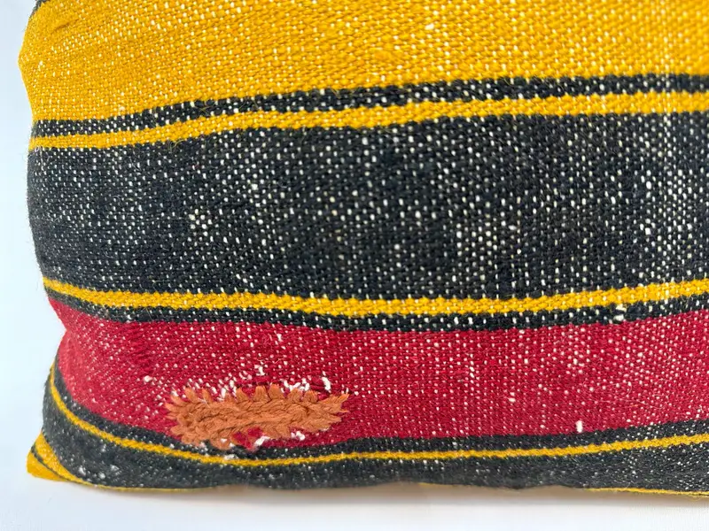 Vintage Kilim Throw Pillow, Handmade Throw Pillow Cover, 18x18 Red Pillow Case, Cushion Cover, Pillow for Sofa, Kilim Cushion Sham - 2