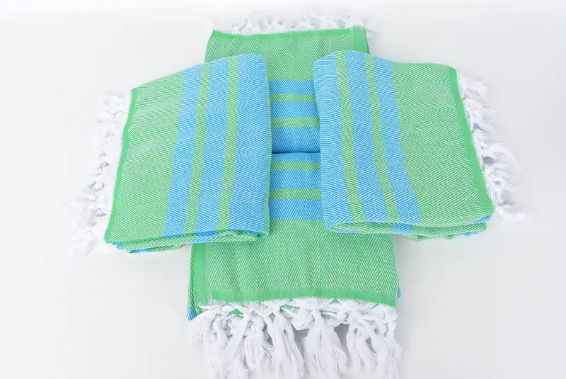 Best Beach Towel, Personalised Gift, Absorbent Turkish towel, Fouta towel, Lightweight Turkish towel for beach, 68x36 Cotton Chevron Towel - 6