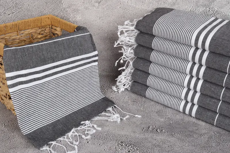 40x24 Cotton Striped Towel, Bridesmaid Gifts, Gift For The Home, Monogram Hand Towel, Monogrammed Hand Towel, Bulk Order Towel, Welcome Wedding Gift - 3