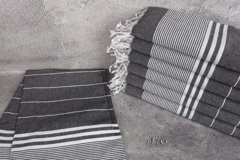 40x24 Cotton Striped Towel, Bridesmaid Gifts, Gift For The Home, Monogram Hand Towel, Monogrammed Hand Towel, Bulk Order Towel, Welcome Wedding Gift - 2