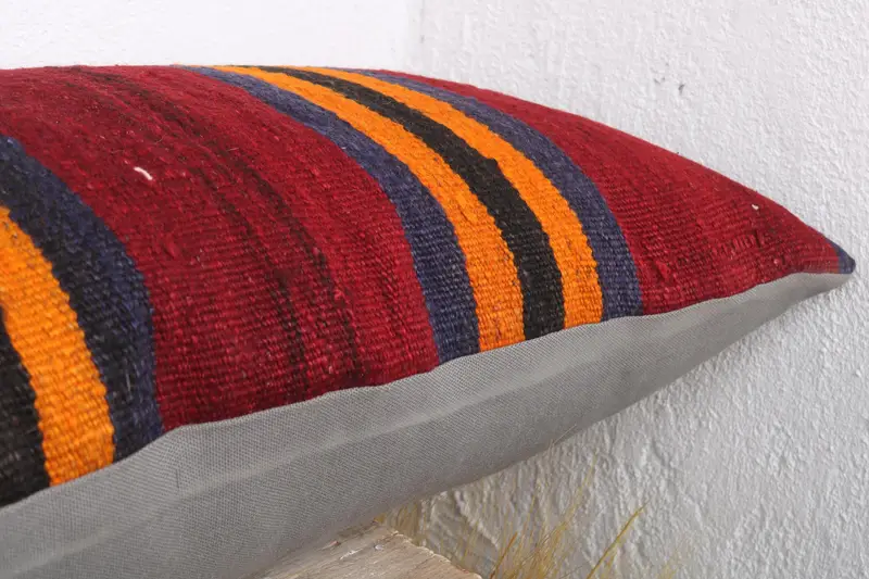 Armchair Cushion, Kilim Pillow Cover, Pillow for Couch, 16x48 Red Pillow Case, Home Decor Pillow, Pillow, Tapestry Cushion Cover - 5