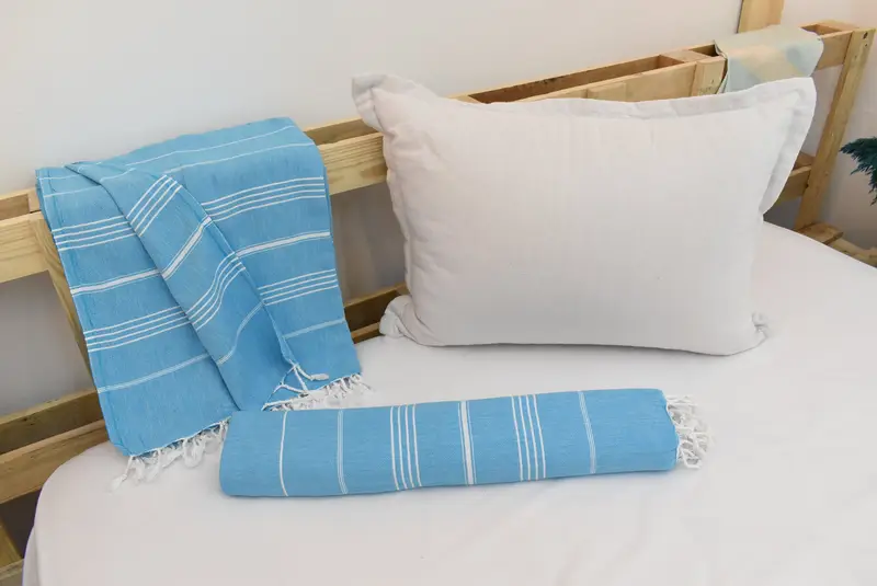 Bachelorette Gifts, Turkish Beach Blanket, Valentines Day Gift, Throw Blanket, Turkish Tablecloth, Woven Throw Blanket, 96x80 Cotton Striped Towel - 4