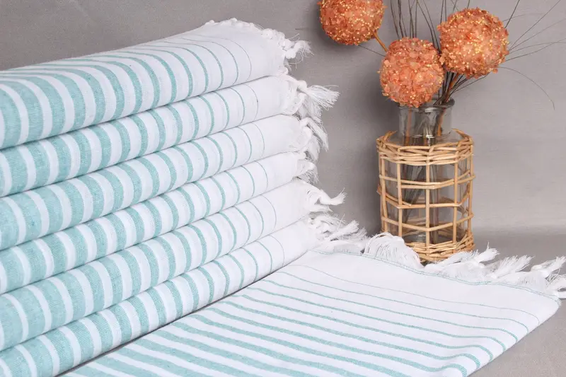 Personalized Home Gift Wedding, Housewarming Gift, Summer Gift, 70x40 Cotton Striped Towel, Spa Gift Towel, Gift Towel, Bachelorette Party Favors - 1