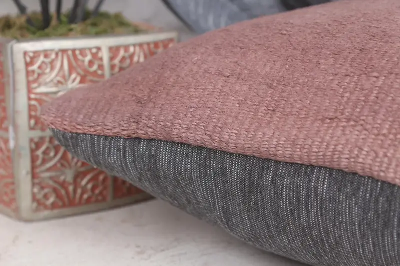 Vintage Kilim Throw Pillow, Antique Pillows, 12x12 Brown Pillow, Square Throw Cushion Cover, Pillow, Vintage Kilim Pillow Pillow Sham, Kilim Pillow - 7