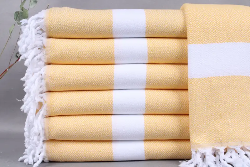 Turkish Towel Beach Organic Cotton, Beige, 40x71 Inches