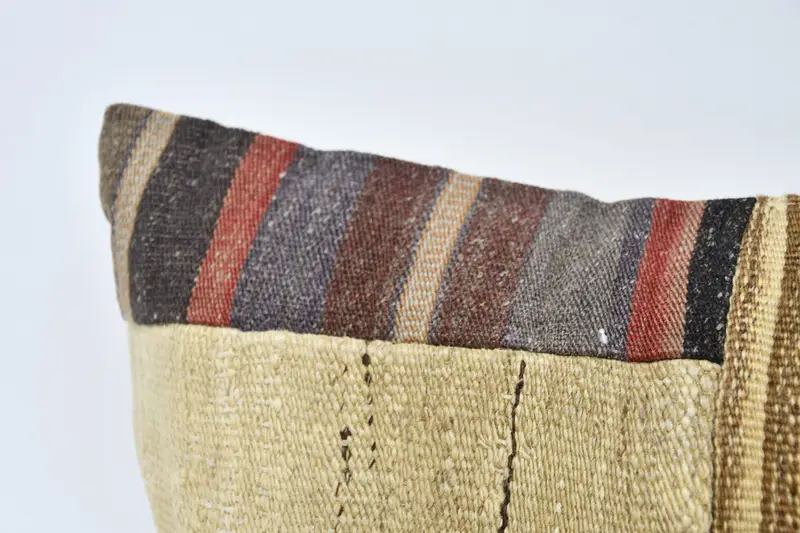 Pillow for Couch, Pillow Cover, Southwestern Pillow Case, 12x48 Beige Cushion Cover, Antique Pillows, Ethnical Kilim Rug Pillow - 2
