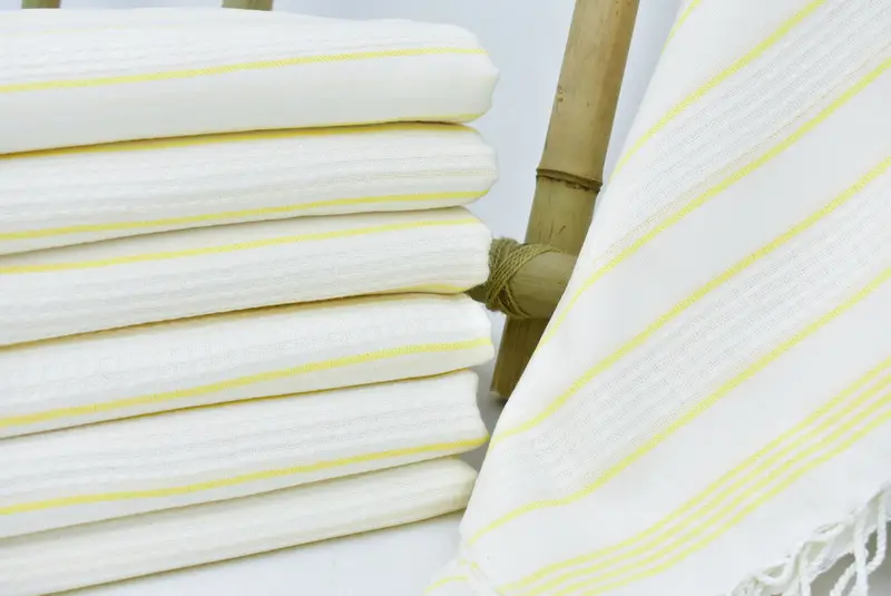 Soft organic Turkish peshtemal for luxury spa use, Peshtemal Towel, Home Gift, Sand-free towel, Handwoven Turkish bath towel, Custom Wedding Gift - 7