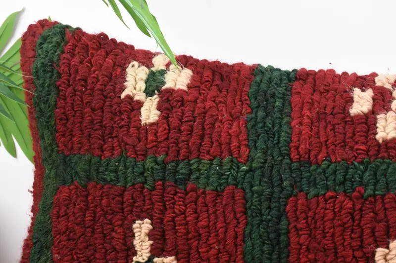 Pillow Cover, Armchair Cushion Cover, 12x36 Red Cushion Cover, Turkish Pillow, Bolster Throw Cushion, Throw Kilim Pillow, Vintage Pillow - 2