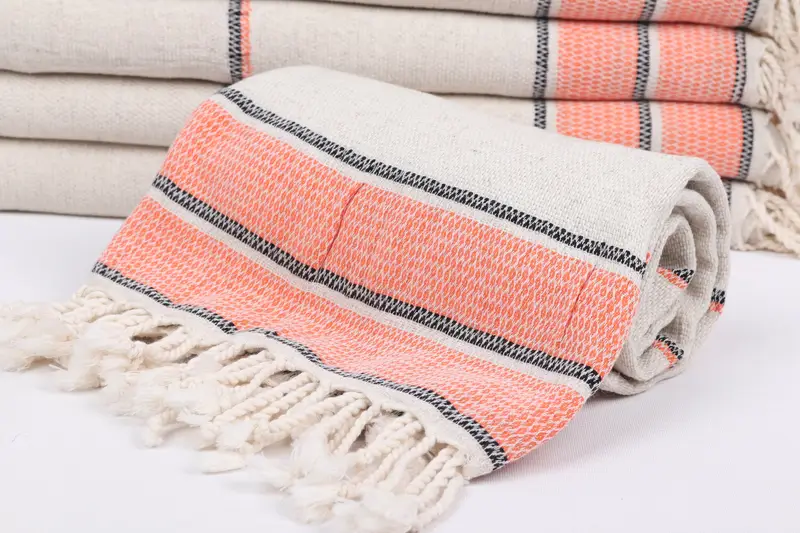 Baby Boy Gift, Travel Towel, Custom Wedding Gift, Turkish Towel Beach, 70x36 Linen Striped Towel, Bachelor Bachelorette Party Favors, Summer Towel - 4