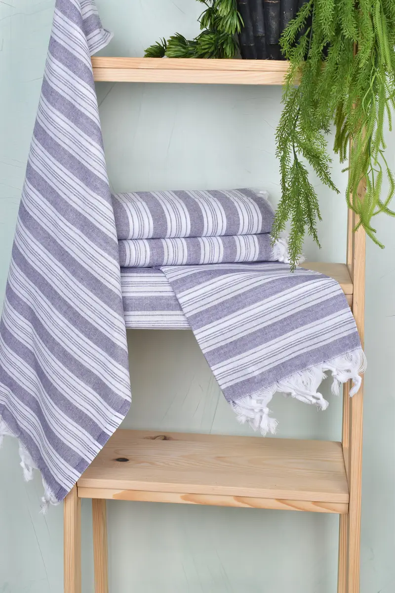 Summer Towel, Unique Gift, Luxury towel, 70x40 Cotton Striped Towel, Fouta towel, Girls Weekend Getaways Ideas, Bachelorette Party Gifts Bridesmaids - 6