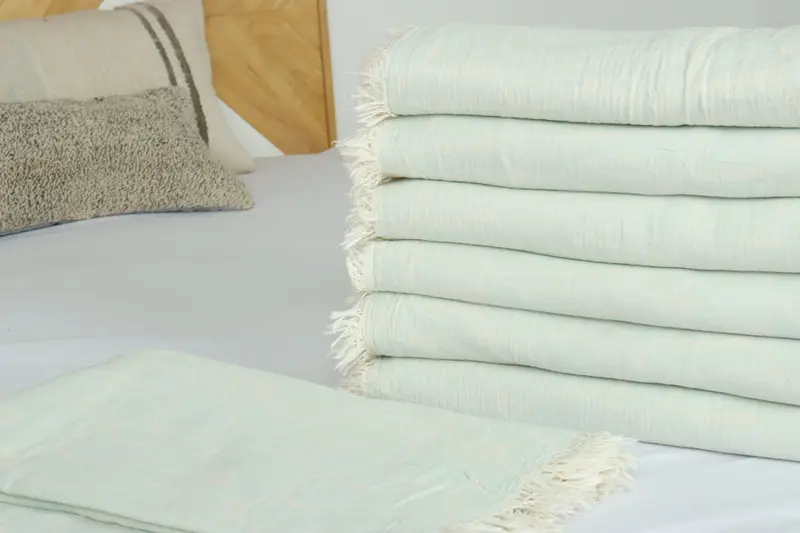 Throw Blanket Couch, Bridal Shower Gift, Turkish Tablecloth, Gift For The Home Decor, Bedspread, Gift Boxes, 70x60 Cotton Fish Design Towel - 3