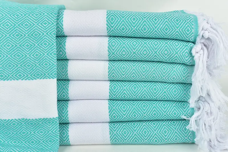 Cute Beach Towel, 70x40 Cotton Diamond Towel, Monogram Beach Towel, Bachelor Gift, Soft towel, Housewarming Gift, Bachelor Bachelorette Party Favors - 1